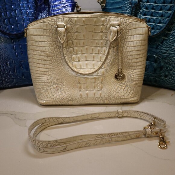 Brahmin Duxbury Coconut Melbourne Ombre crossbody bag Preloved - Picture 1 of 9